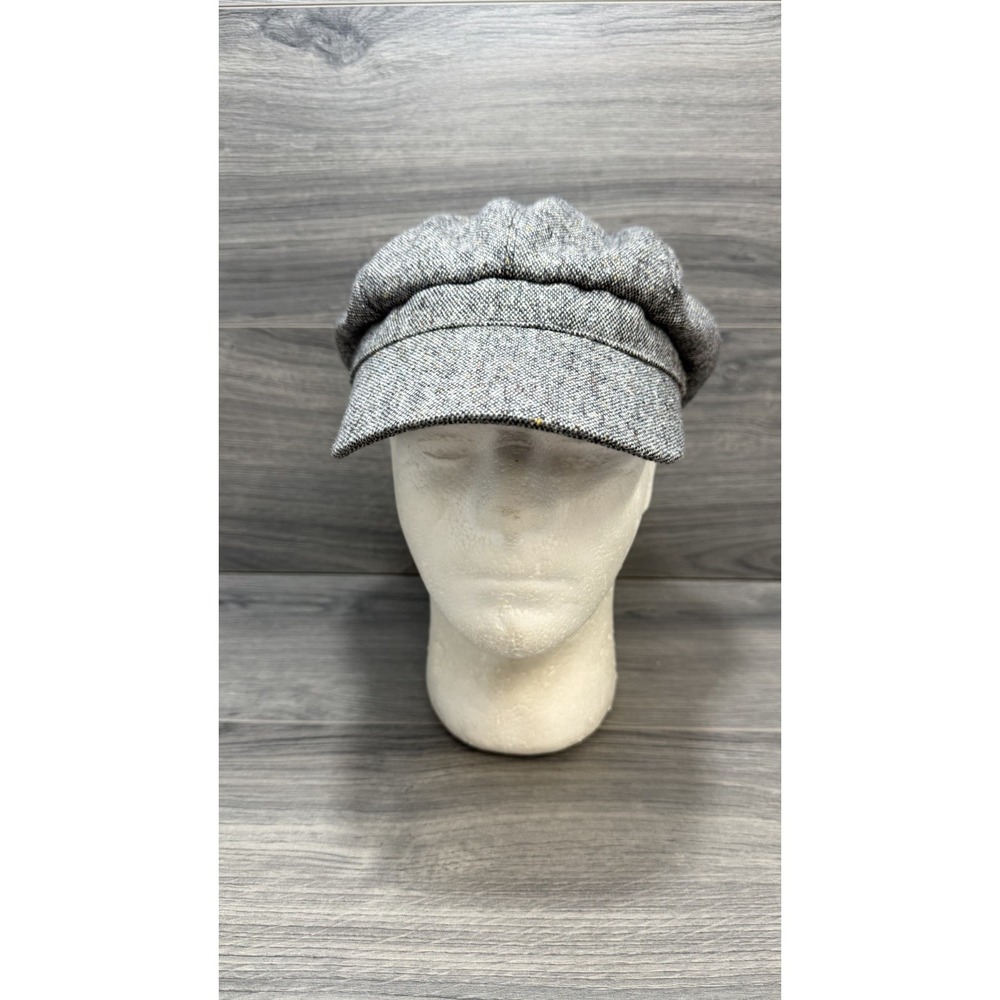 Yves Saint Laurent Rive Gauche Grey Wool Cap Newsboy YSL 58cm